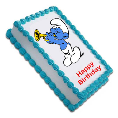 "Harmony Smurf Cartoon  - 2kgs (Photo Cake) - Click here to View more details about this Product